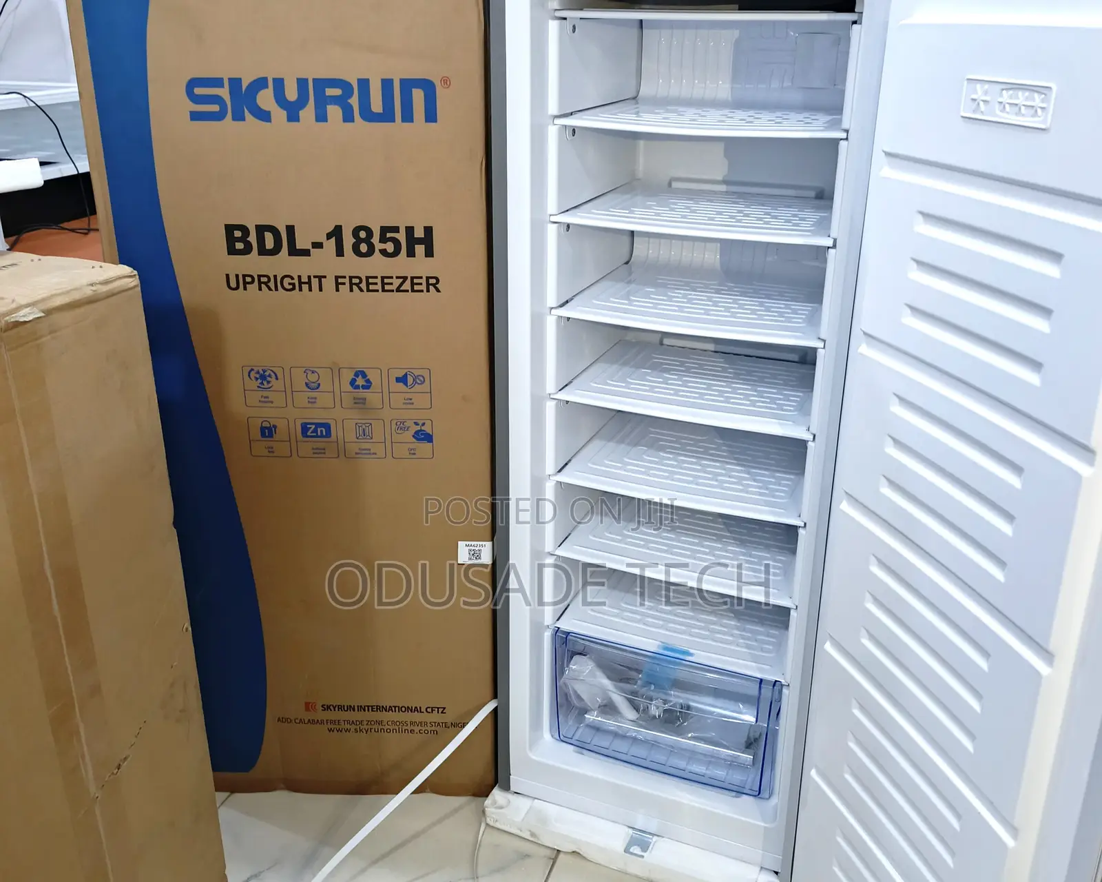 Skyrun 185l Vertical Freezer – Energy Saving Model