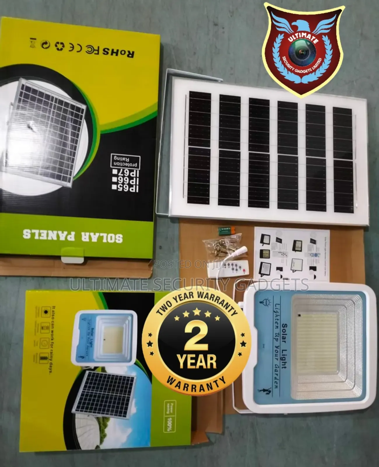 300w Solar Powered Flood Light With Remote Control