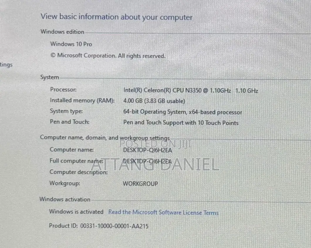 Laptop HP ProBook X360 11 G1 EE 4GB Intel Celeron SSD 128GB