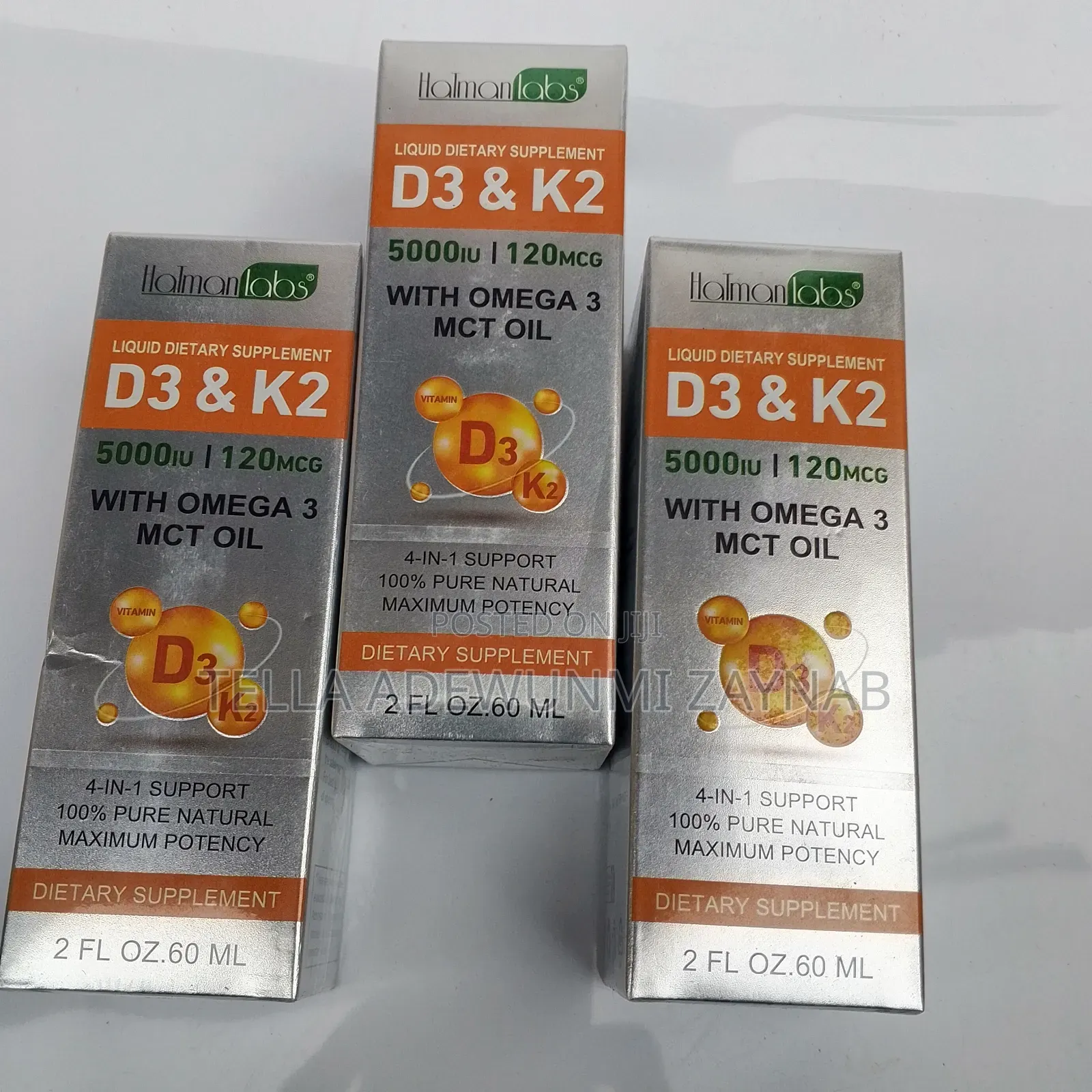 Vitamin D3 K2 Liquid Supplement -60ml