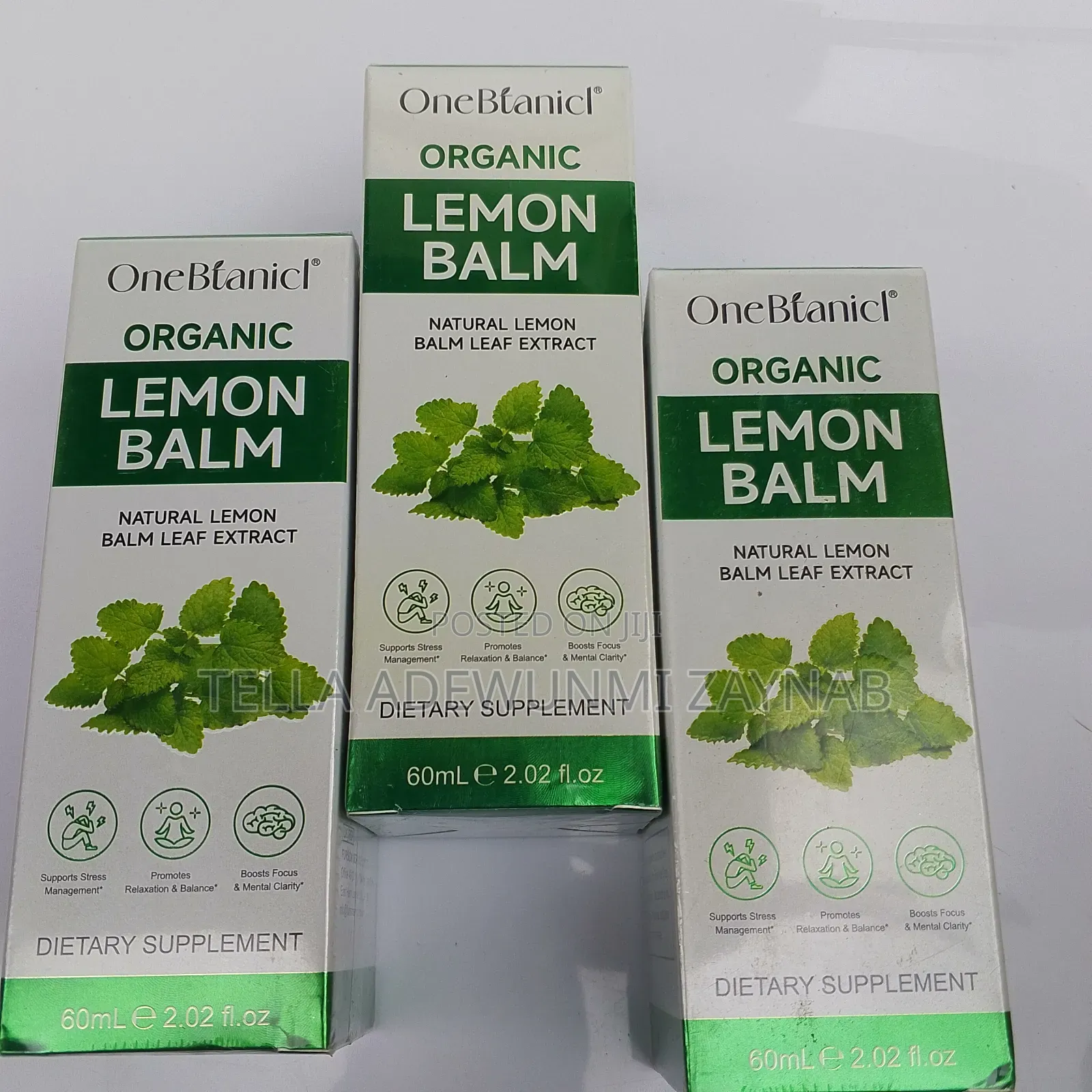 Lemon Balm Leaf Drops -60ml Relieve Stress, Promotes Relaxation Focus
