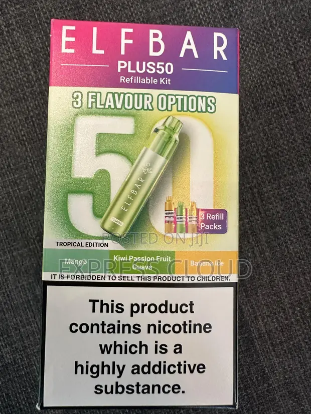 Elf Bar Plus50 Up to 50,000 Puffs 2% Nicotine Vape for sale - Express Cloud   Price:  54,420 on Jiji.ng [Victoria Island]