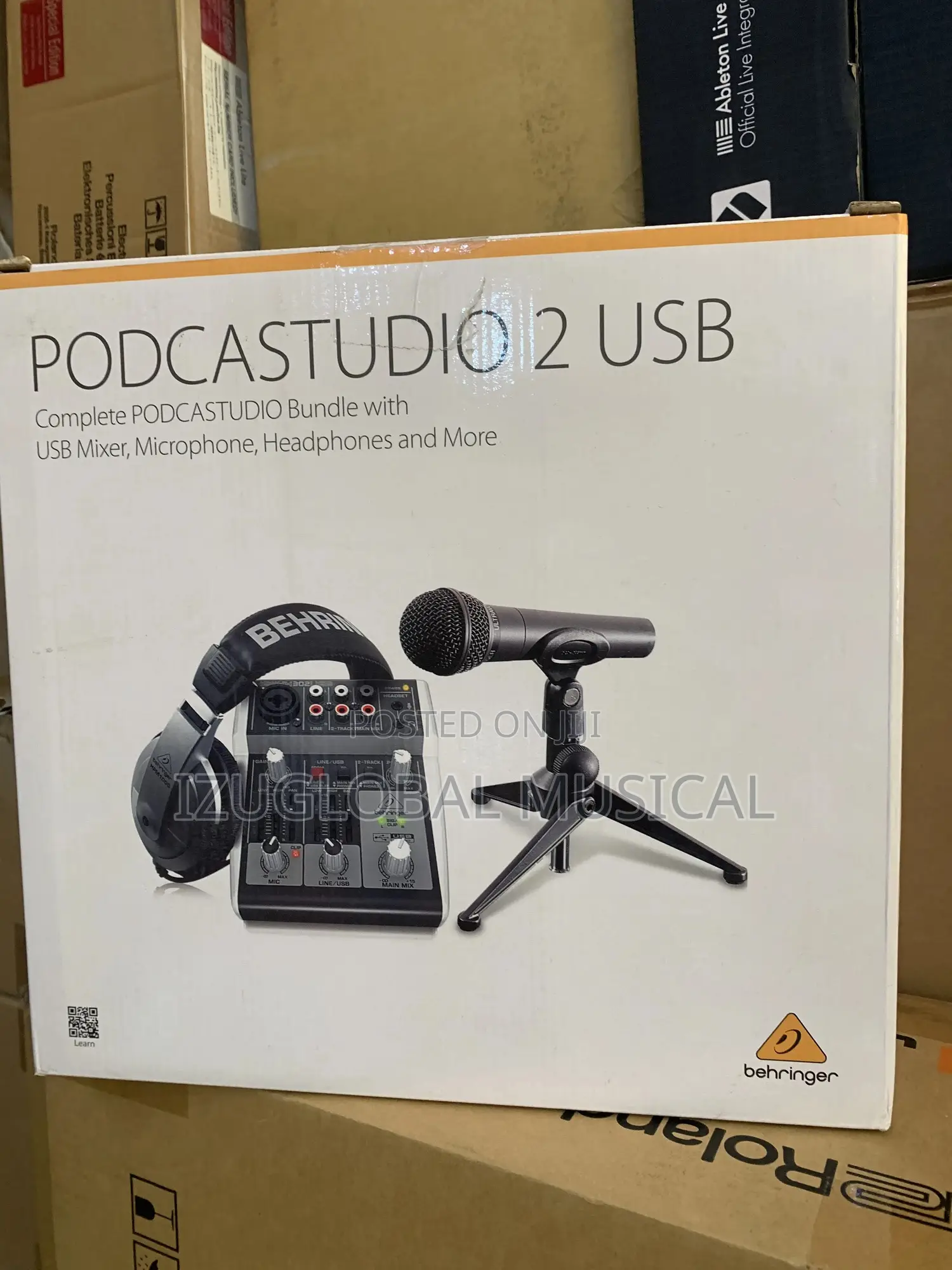 Behringer Podcastudio 2 Usb Podcasting Bundle With Usb Mixer + Microp ...