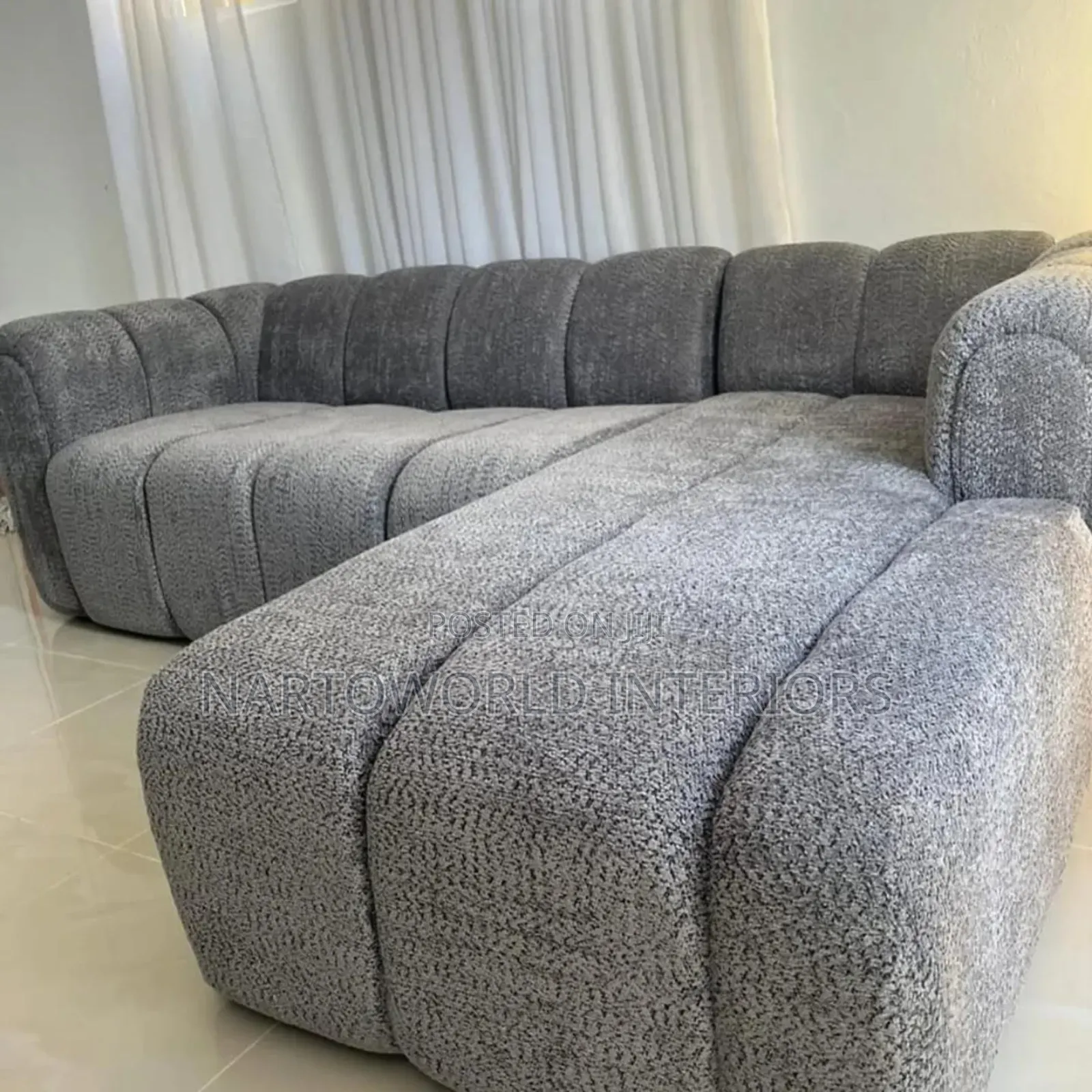 High Quality Fabrics L Shape Sofa