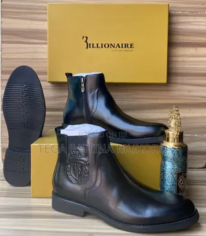 Pure Leather Billionaire Men's Ankle Boots