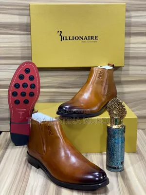 Pure Leather Billionaire Men's Ankle Boots