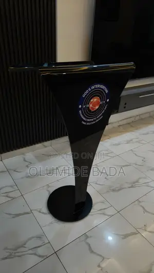 Throneview Black Acrylic Pulpit