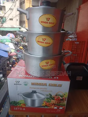 Winda Gold Aluminium Cookware Set, 3pcs