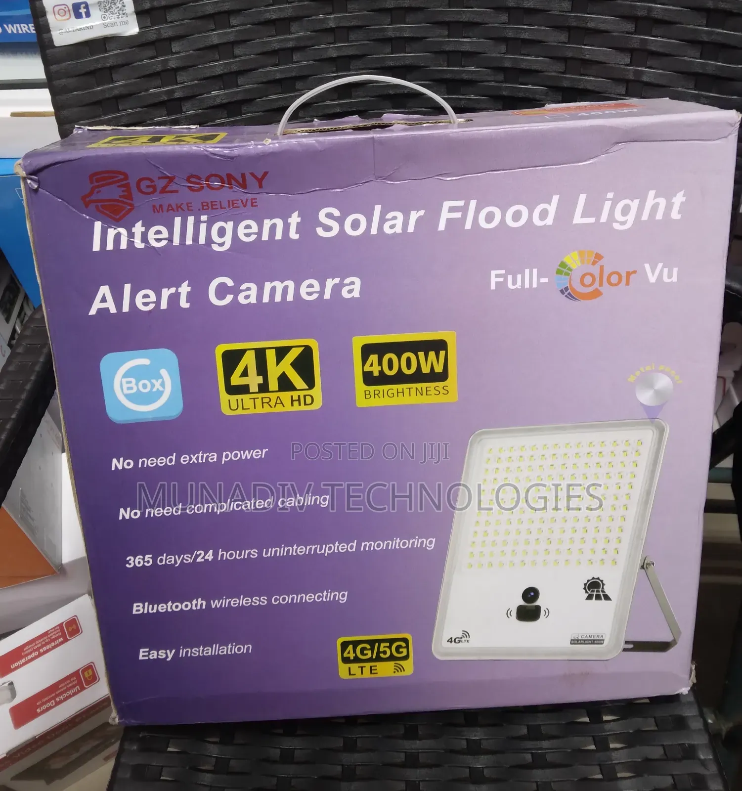 Gz Sonny Intelligent Solar Flood Light Alert Camera