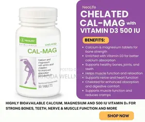 Chelated Cal-Mag – Bone Strength, Muscle Joint Support (90 Tablets)