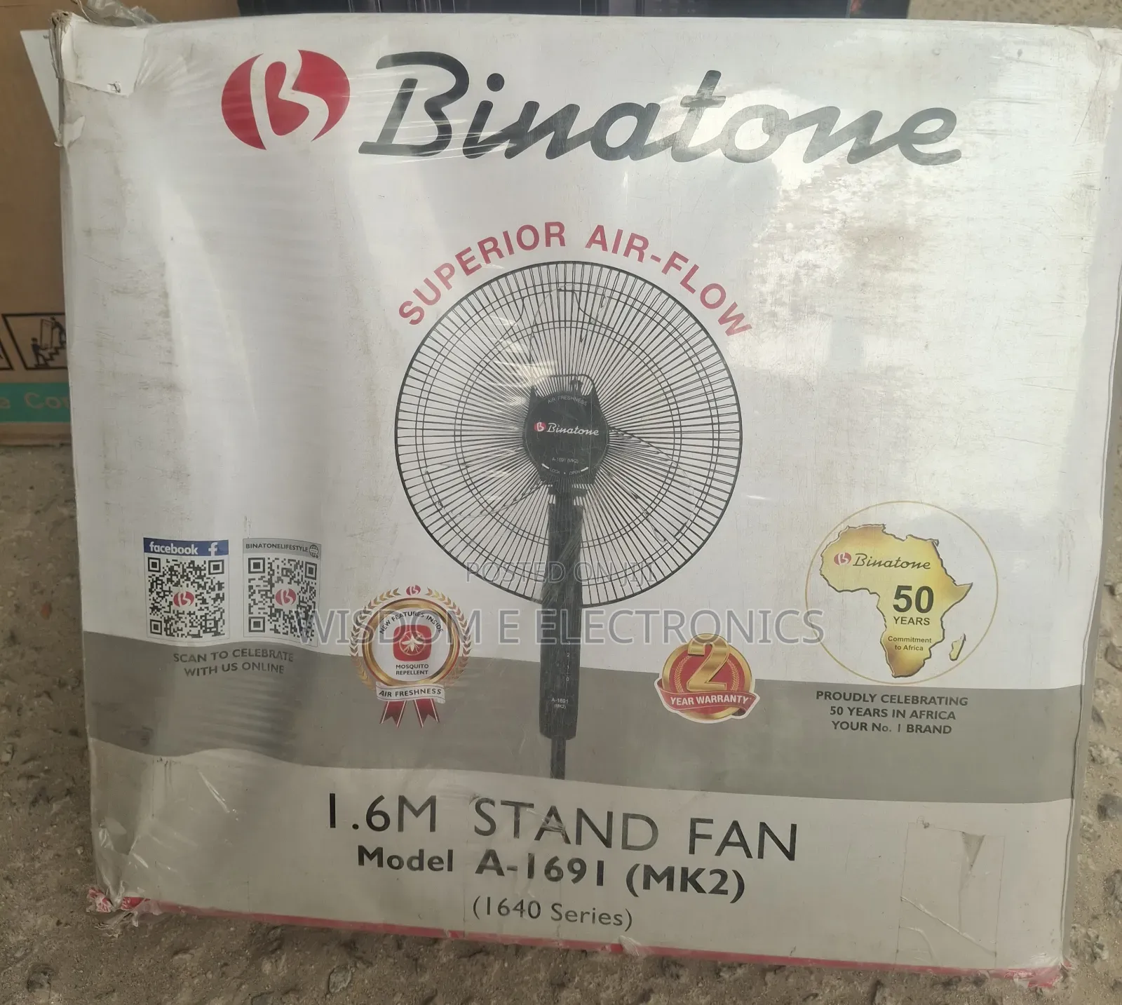 16 Inches Binatone Standing Fan 1691