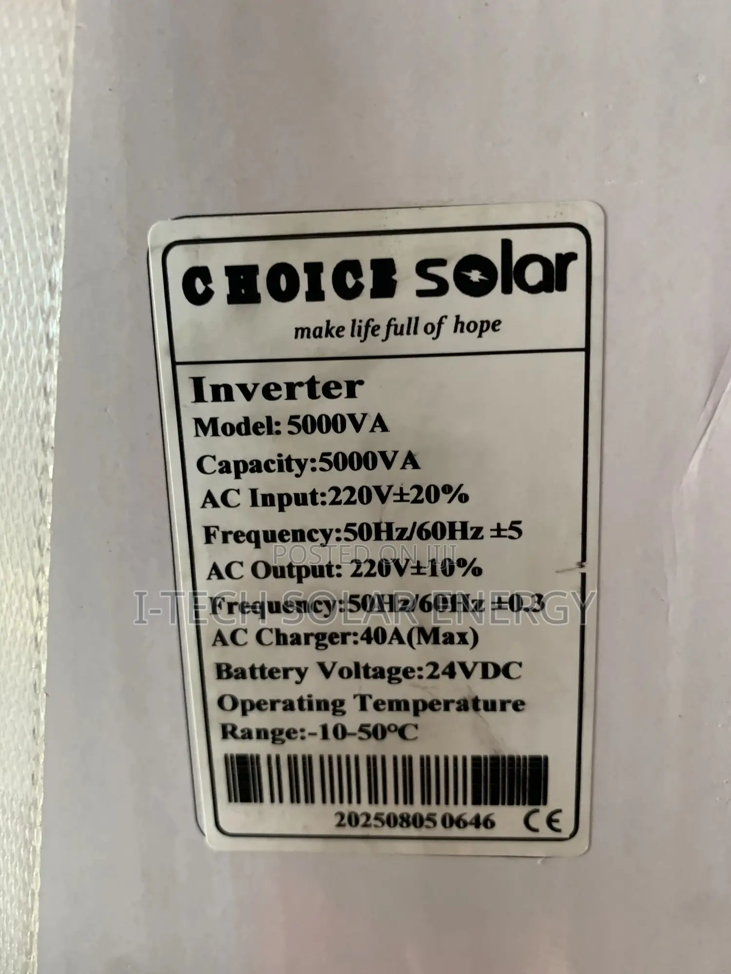 5kva Choice Solar Inverter in Abeokuta South - Electrical Equipment, I ...