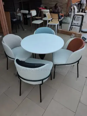 Restaurant and Apartment Chairs With Marble Table