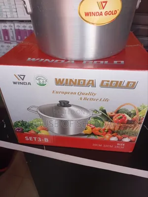 Winda Gold 3-Piece Aluminium Cookware Set 3b