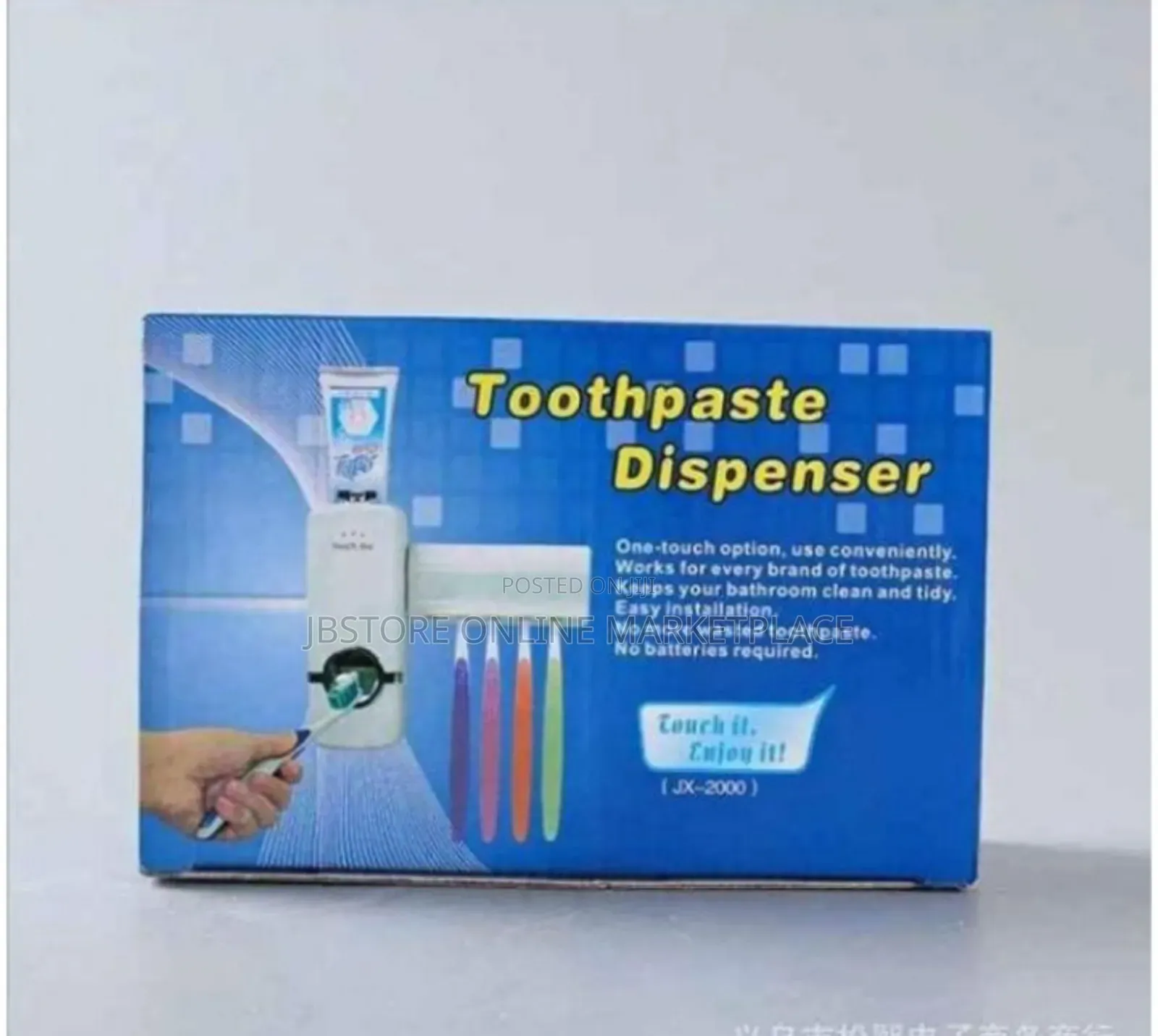 Automatic Toothpaste Dispenser and Toothbrush Holder