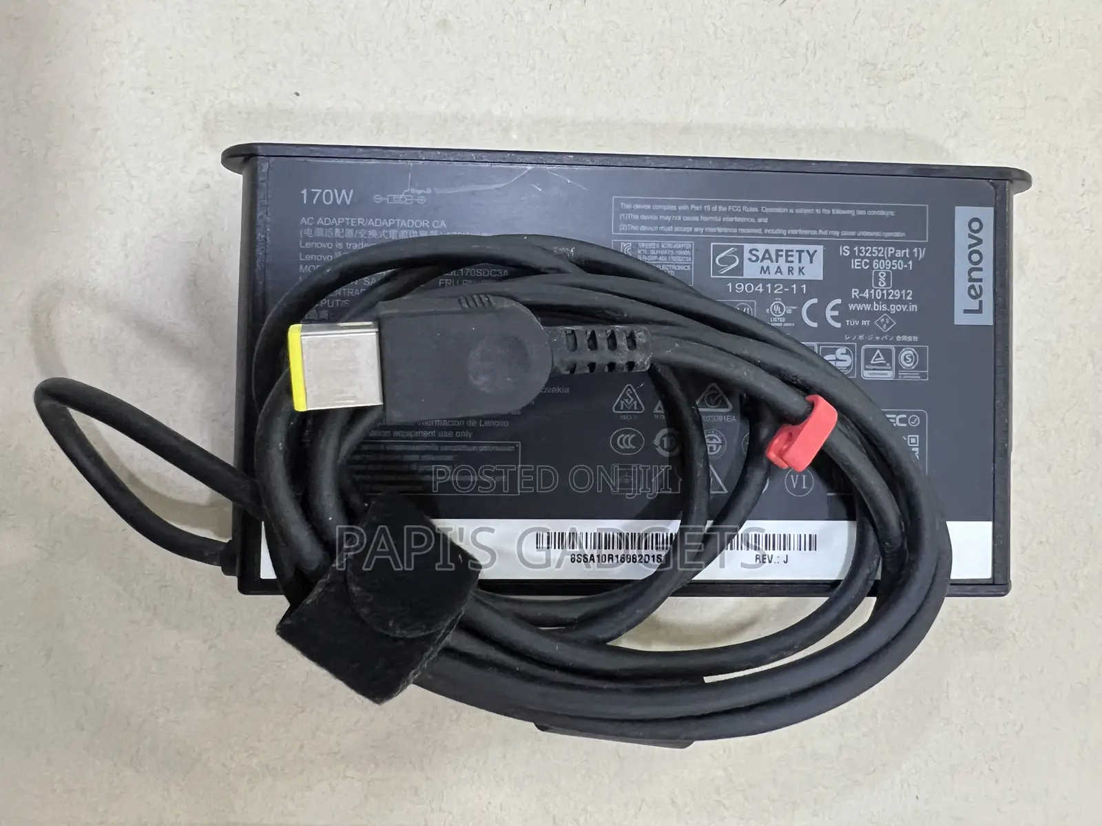 Original Lenovo Slim 170w Sa10r1688 Ac Charger Adapter Slim-tip (Usb)