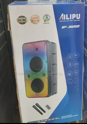 Ailipu Pa Sound System Sp 3820d Double Mic Full Front Light