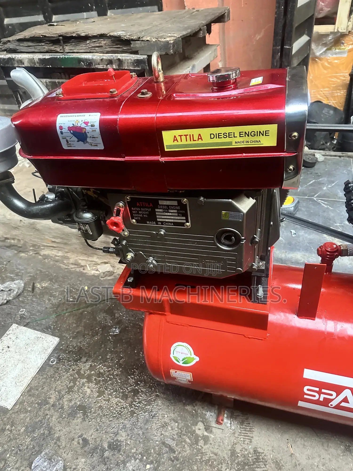 Diesel Engine Compressor. 4piston 2head Balton (10hp)