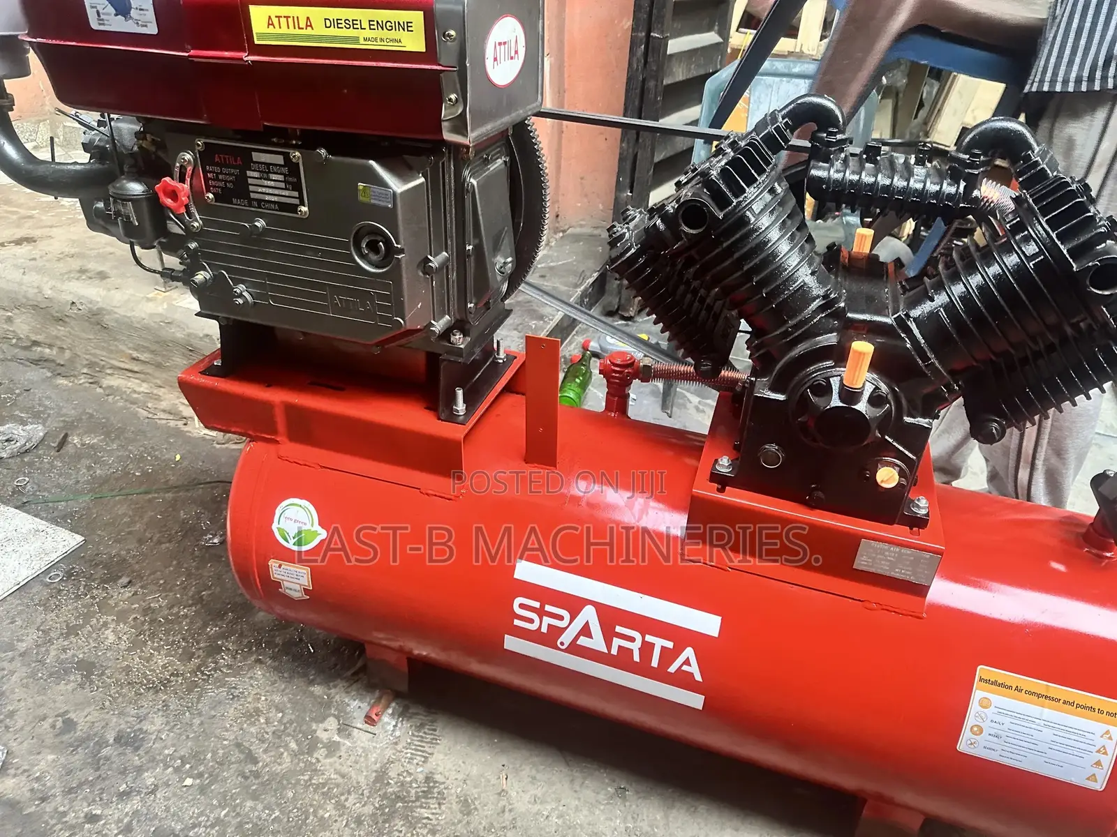 Diesel Engine Compressor. 4piston 2head Balton (10hp)
