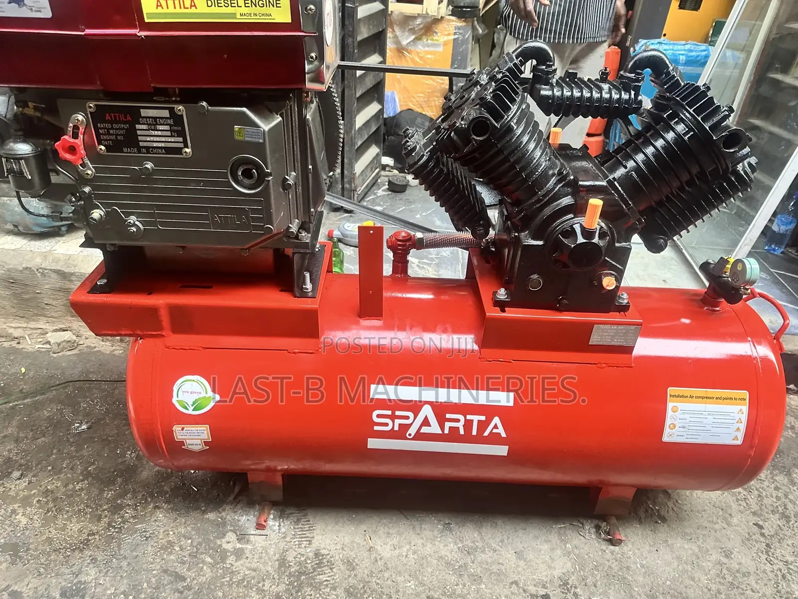 Diesel Engine Compressor. 4piston 2head Balton (10hp)