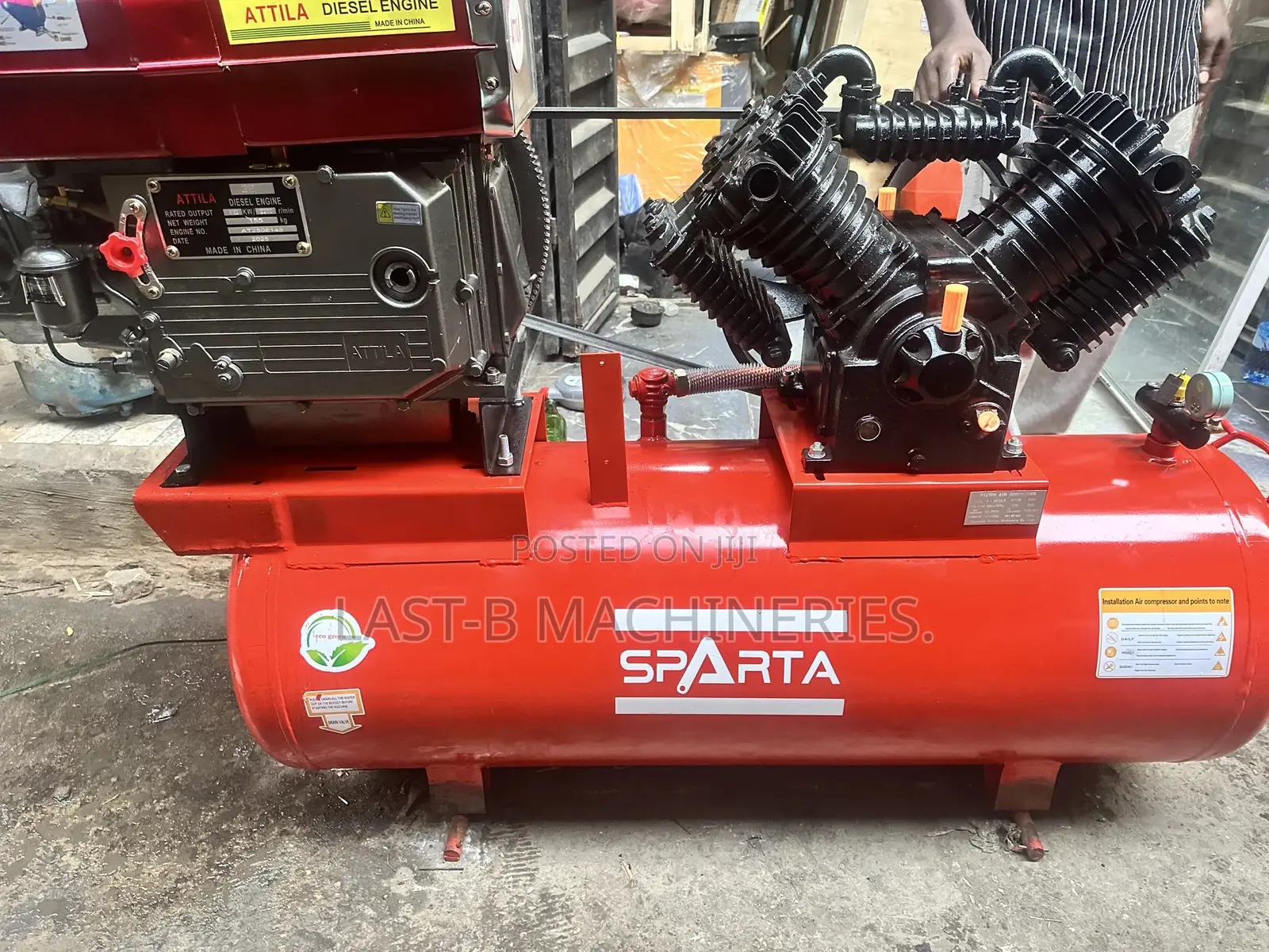 Diesel Engine Compressor. 4piston 2head Balton (10hp)