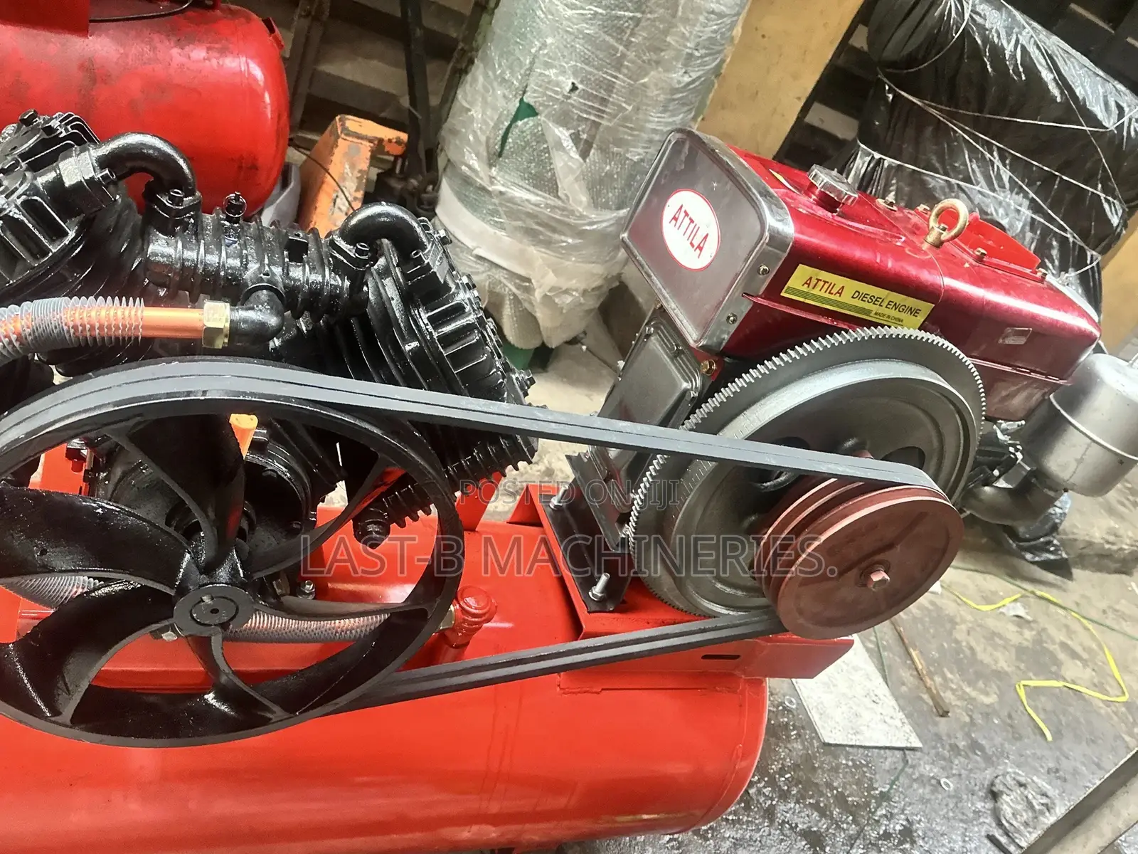 Diesel Engine Compressor. 4piston 2head Balton (10hp)