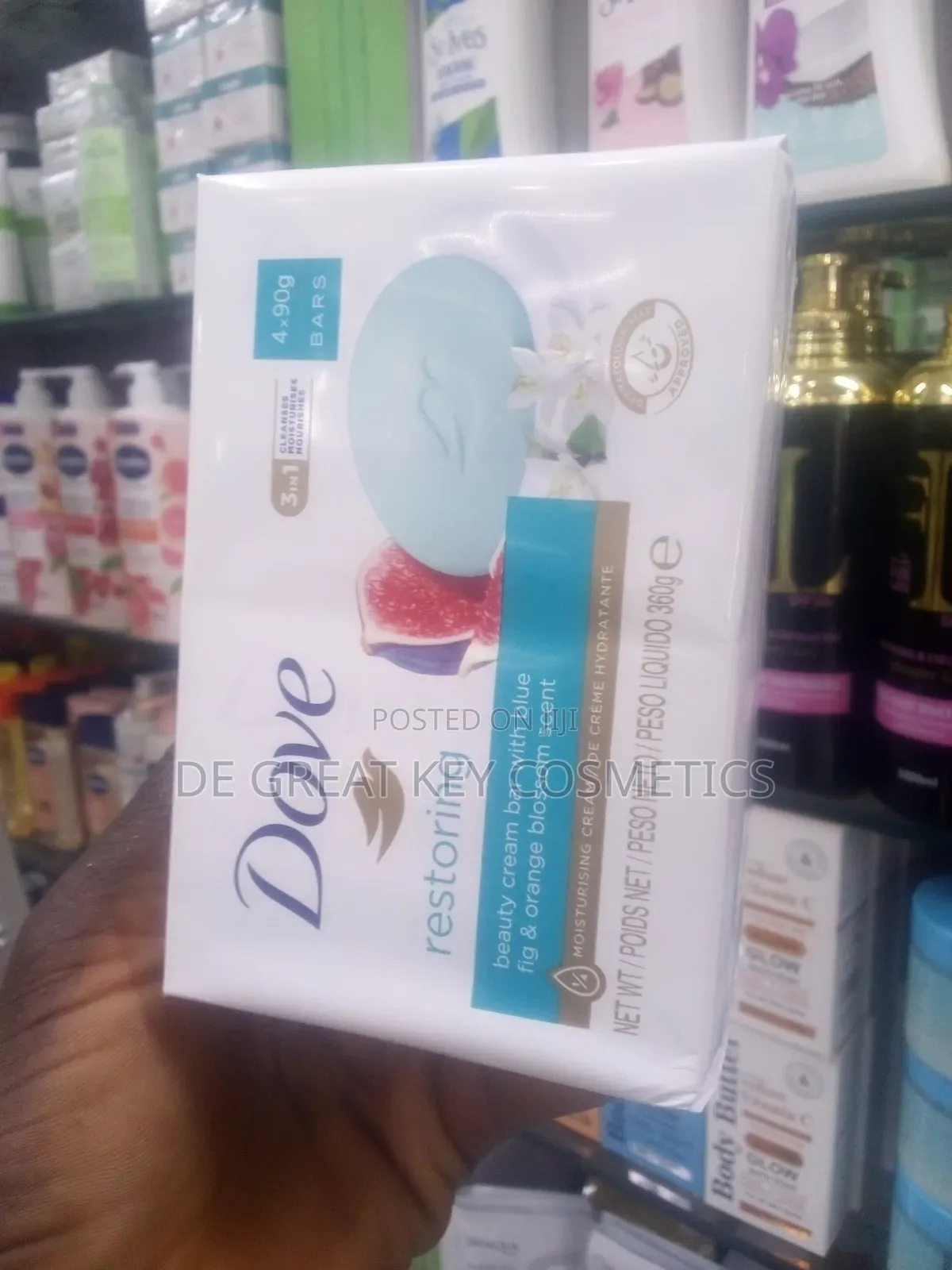 4 Pieces Dove Restoring Bar Soap