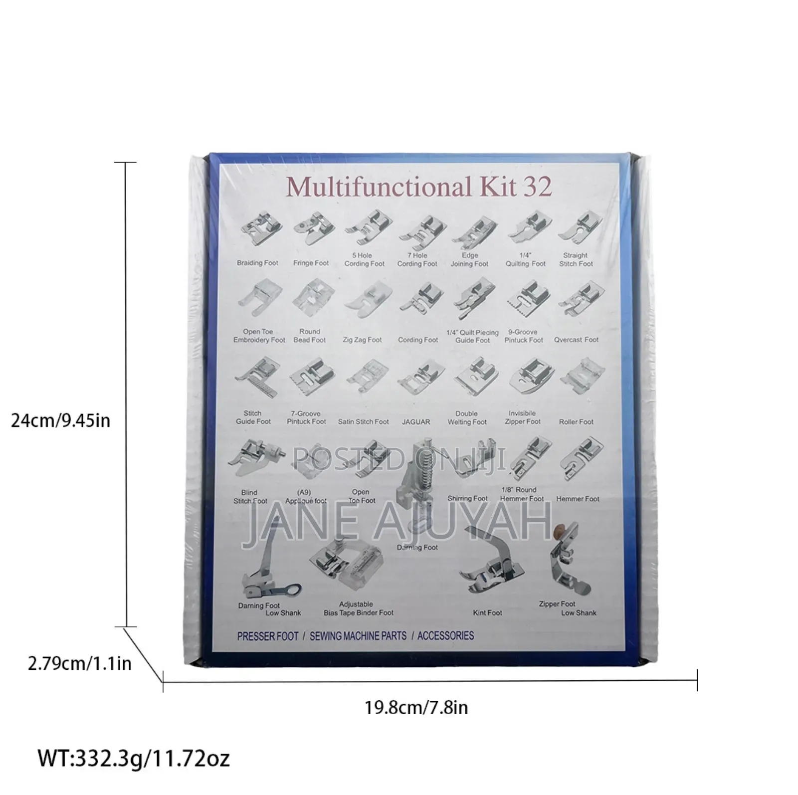 32pcs Locking Edge Pressing Foot Sets