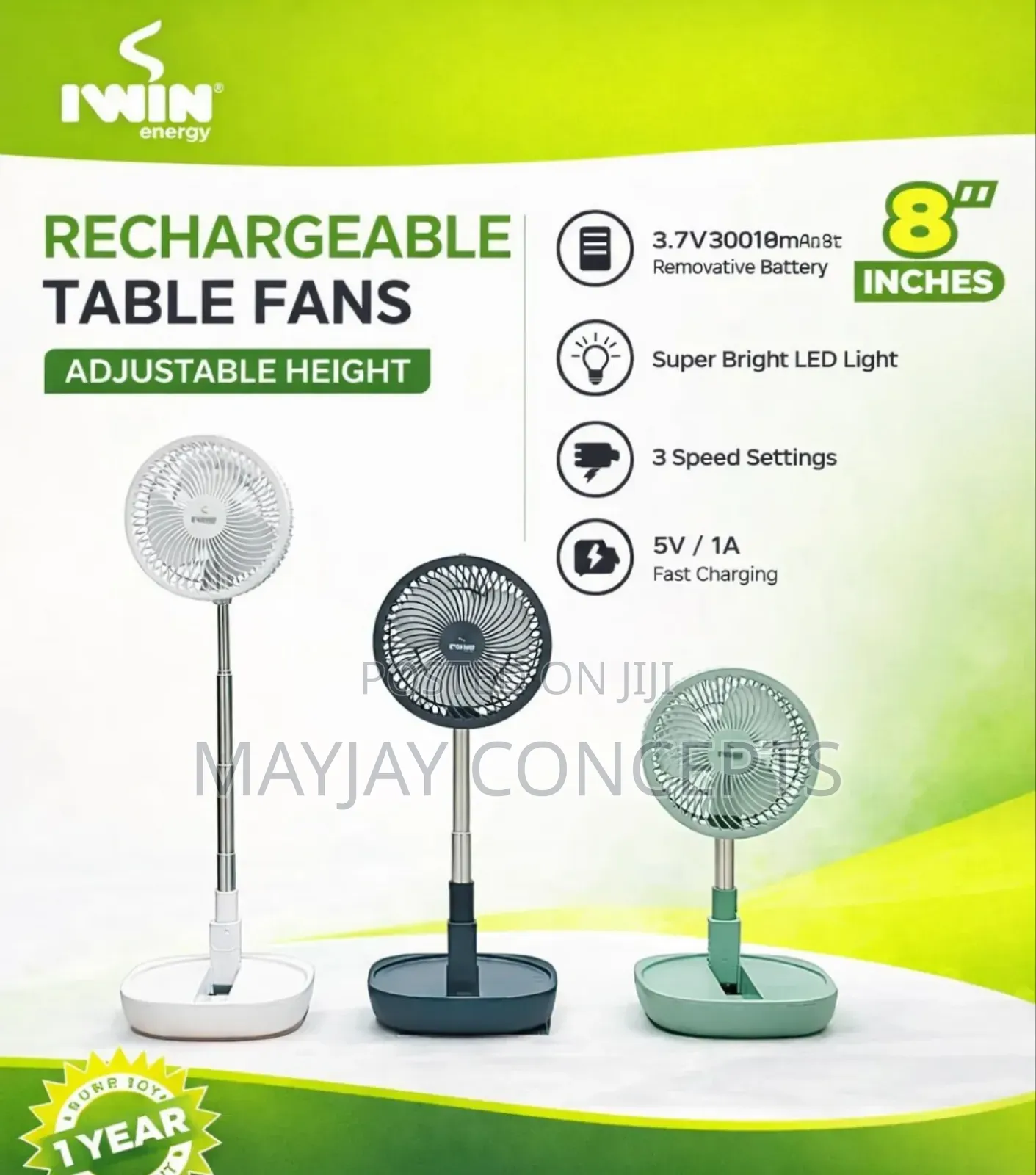 Iwin 8 Table Rechargeable Table Fan With Adjustable Height In Ibadan Iwin 8 Table Rechargeable Table Fan With Adjustable Height In Ibadan
