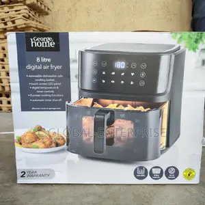 George Home 8 Litre Transparent Digital Air Fryer +Free Drawstring Bag