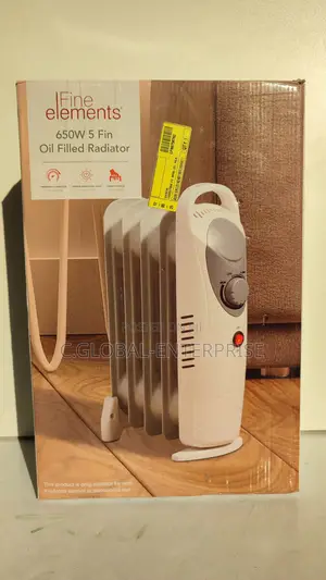 George Home 650w 5 Fin Oil Filled Radiator +Free Gift Drawstring Bag