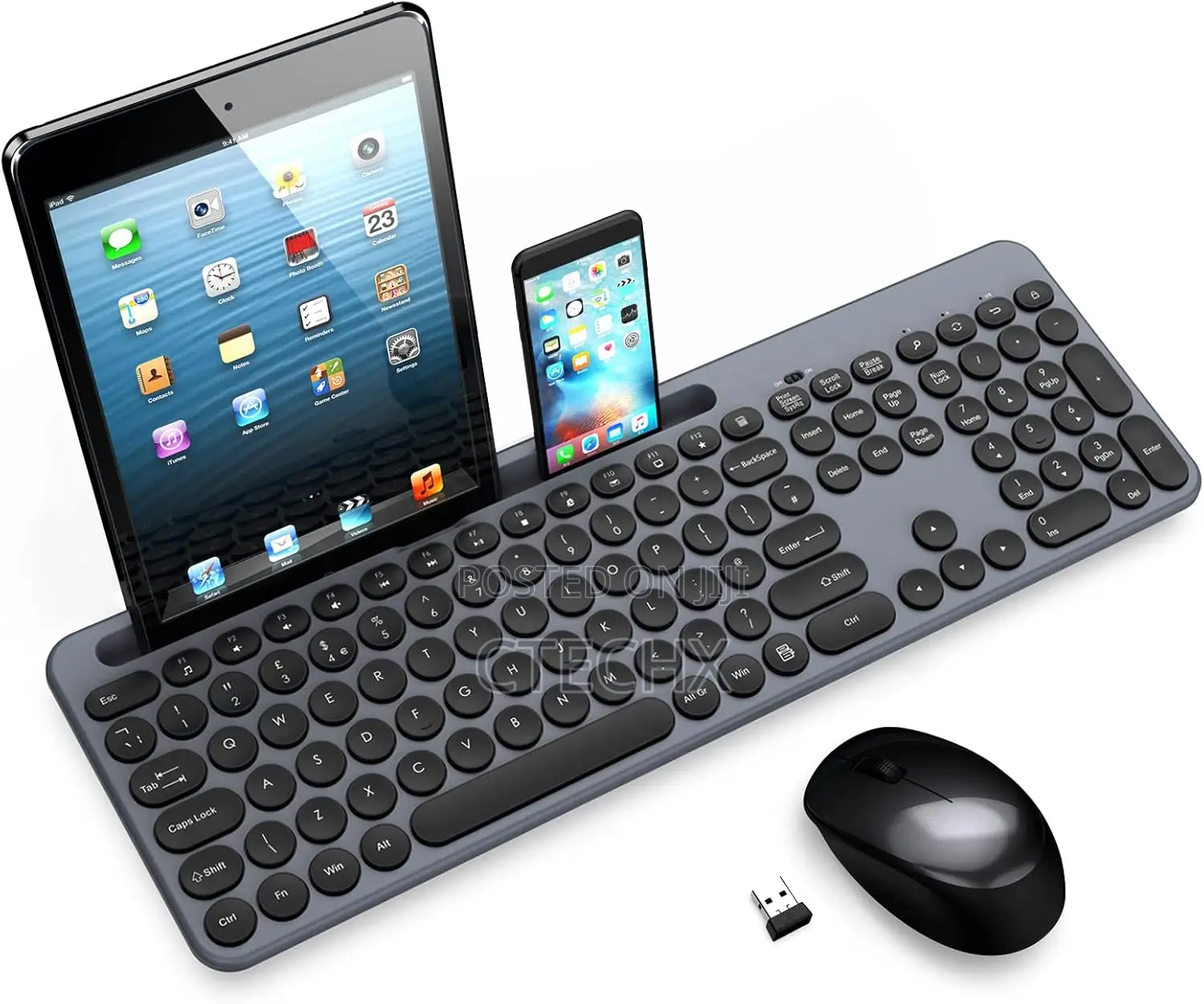 Leadsail Rechargeable Wireless Silent Mouse and Keyboard for Mac, Win