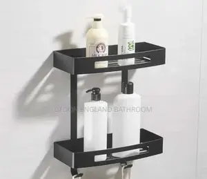 High Quality Black Double Straight Shelf