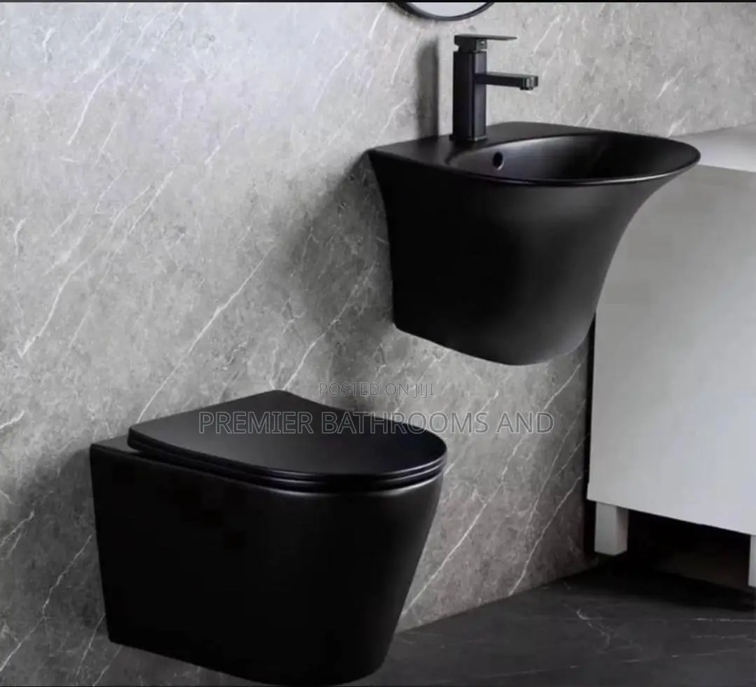 Matt Black Wall Hung Wc