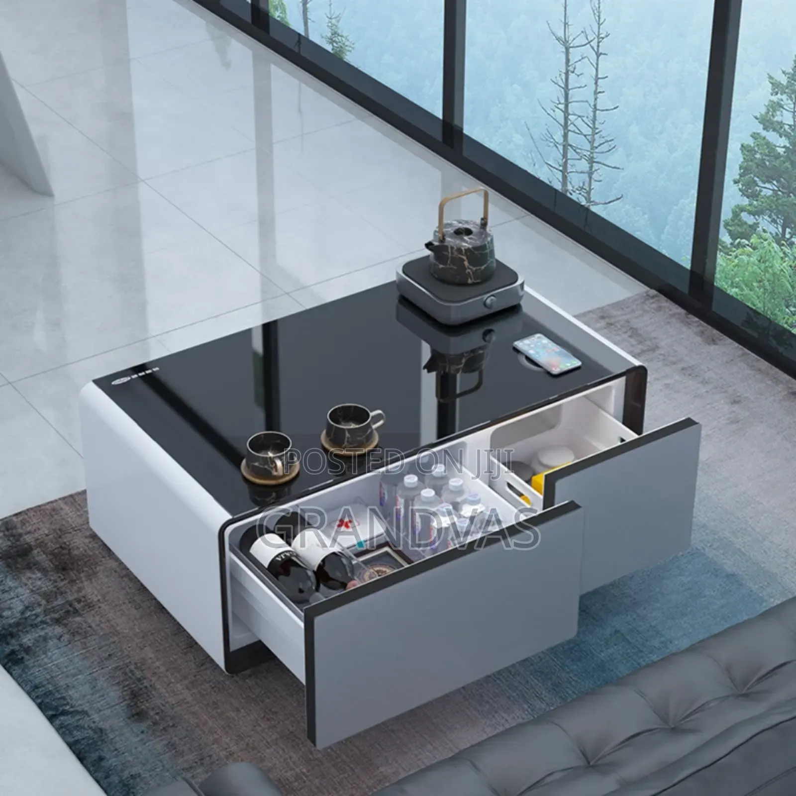 Smart Coffee Table With Mini Fridge
