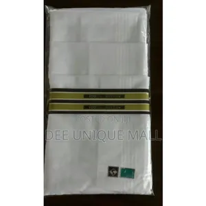 White Cotton Handkerchief - 1 Pack - 12 PCS