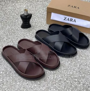 Zara Leather Slippers