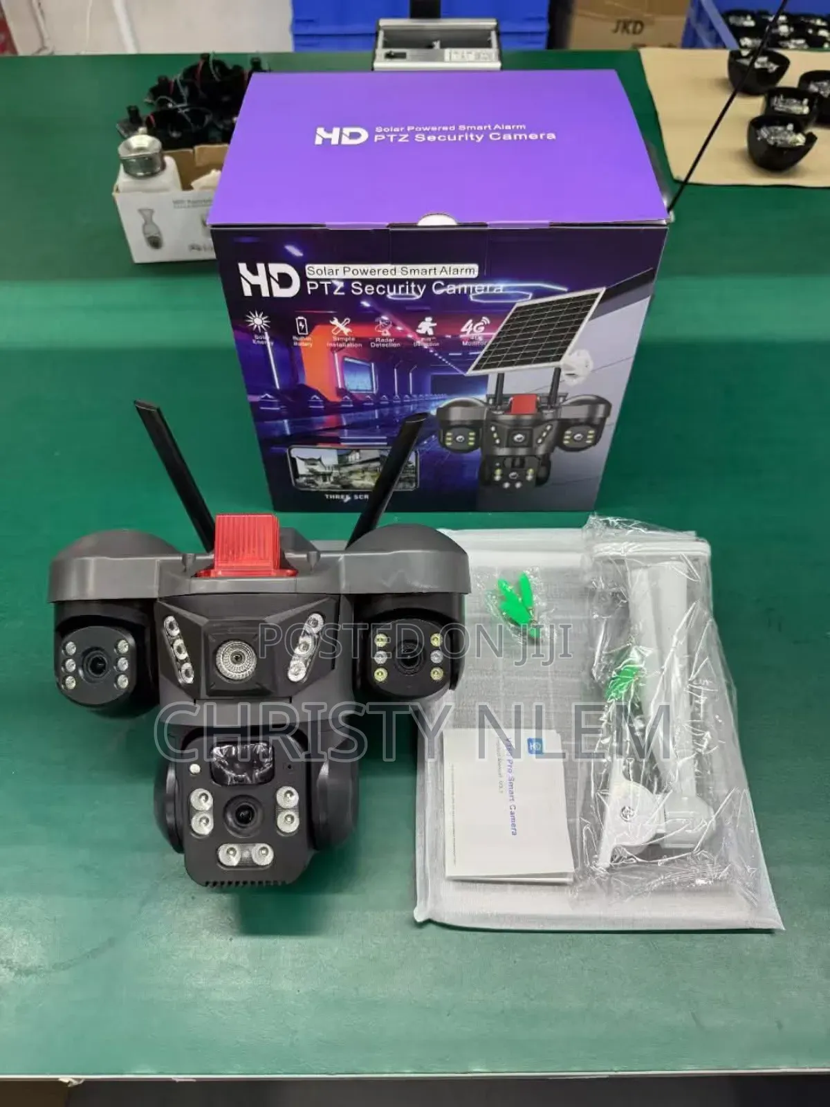 4g 12mp 3 Lens Solar Camera