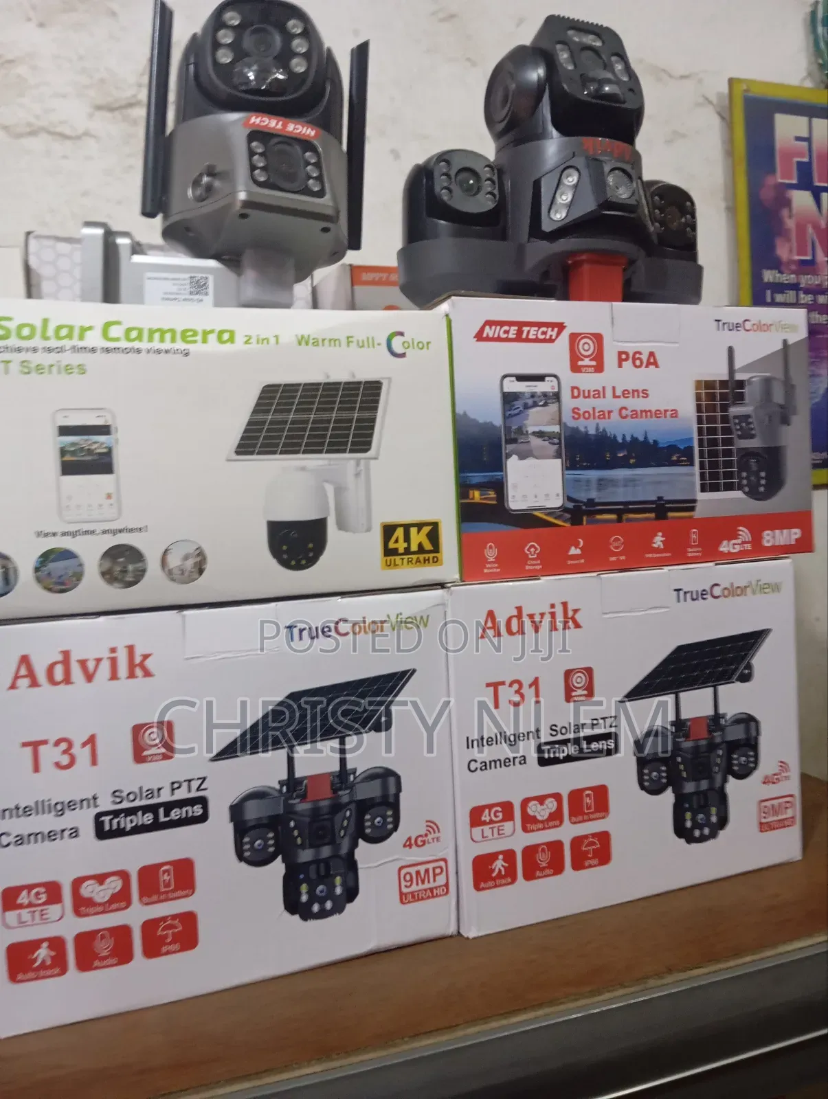 4g 12mp 3 Lens Solar Camera