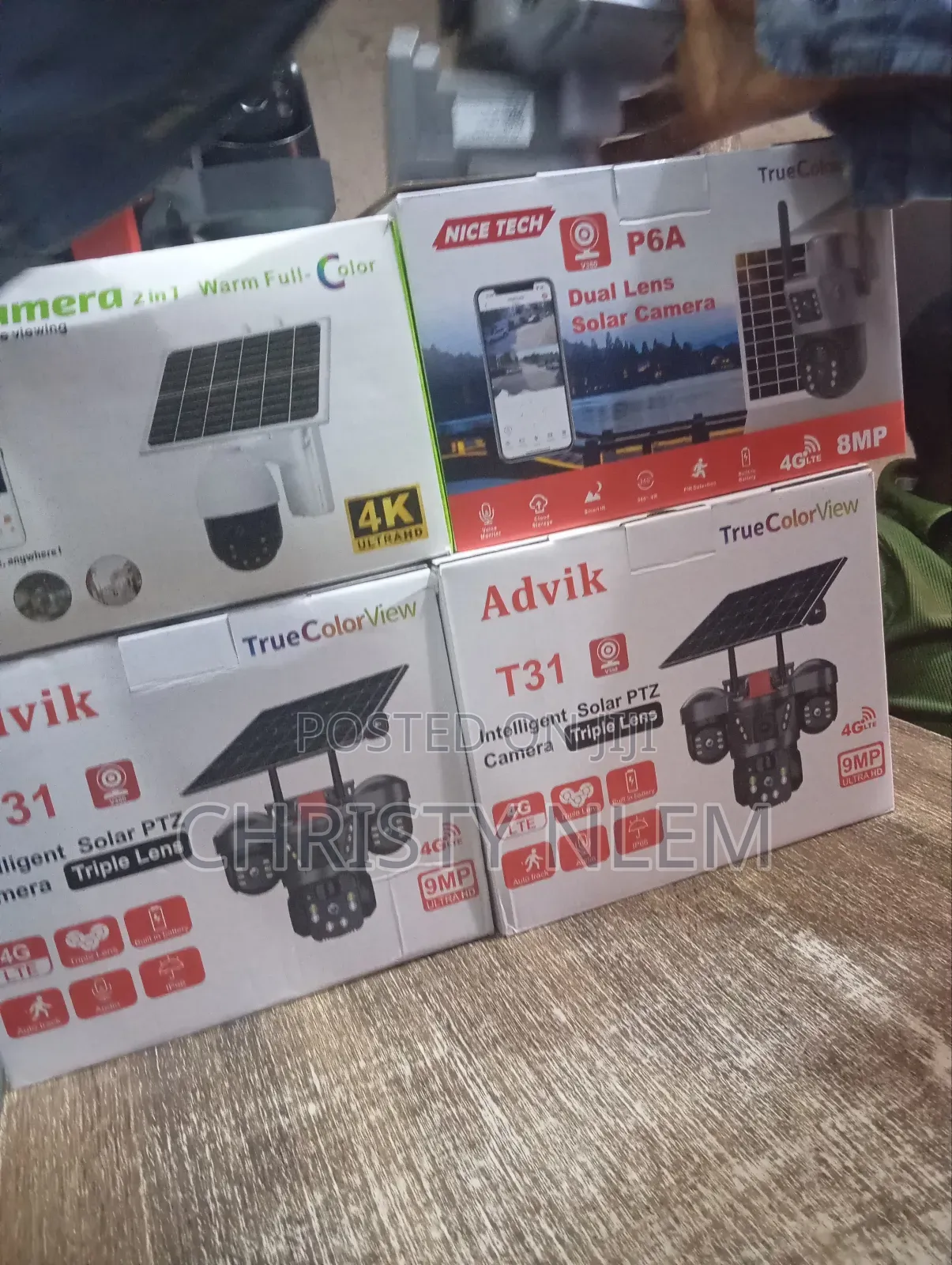 4g 12mp 3 Lens Solar Camera
