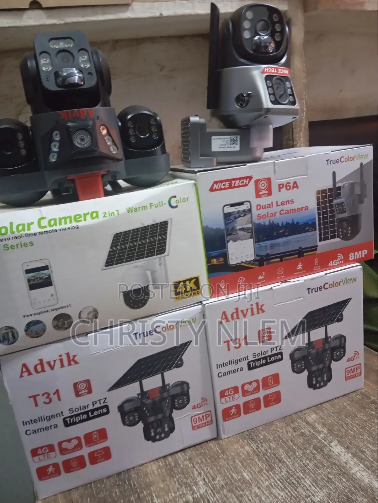 4g 12mp 3 Lens Solar Camera
