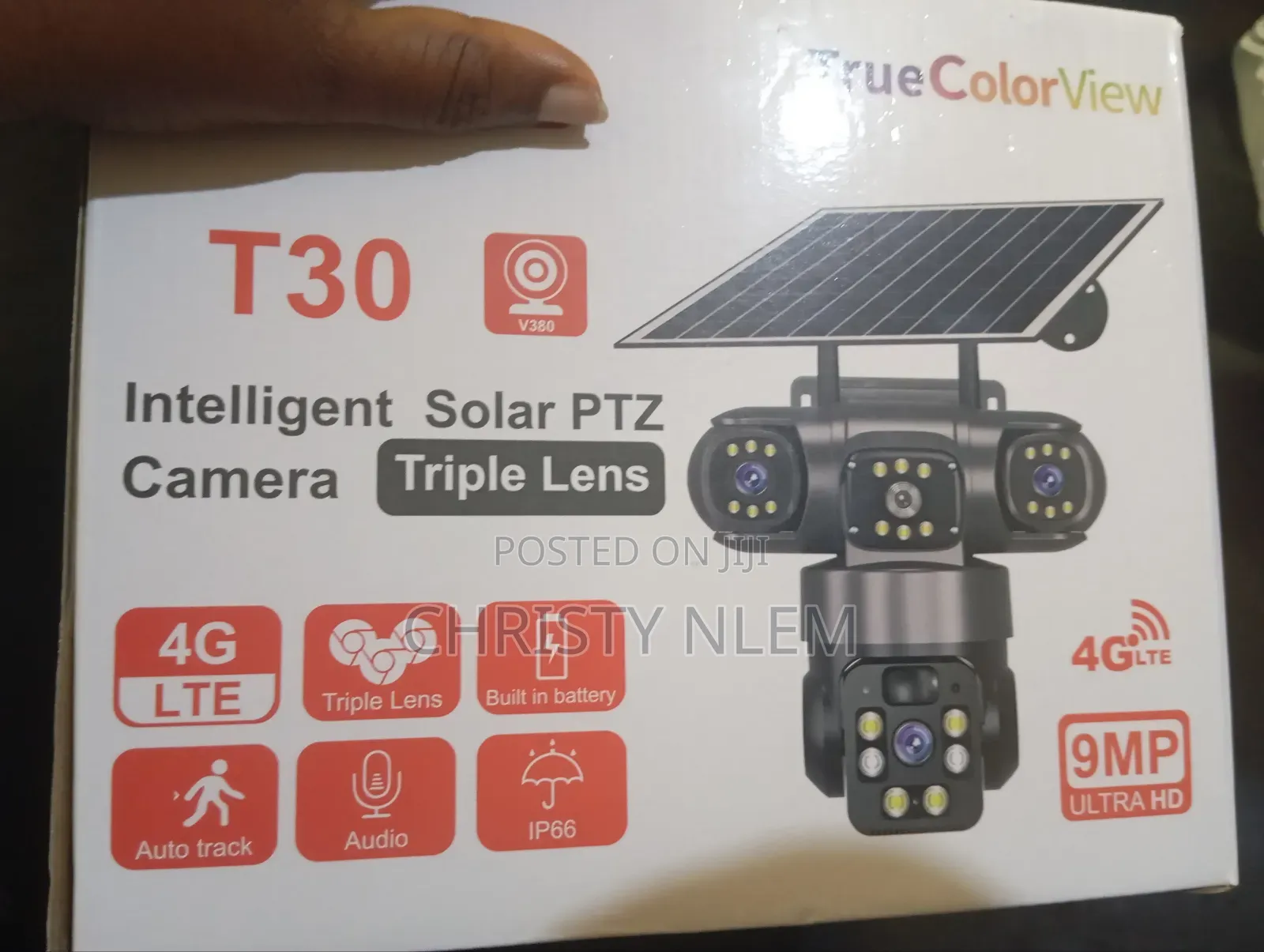 4g 12mp 3 Lens Solar Camera