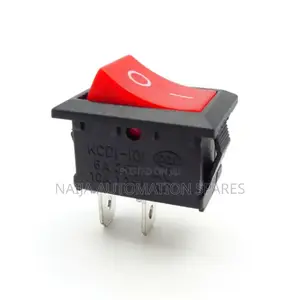2 Pin 6a 250v Ac SPST on-Off Rocker Switch Red Black Color
