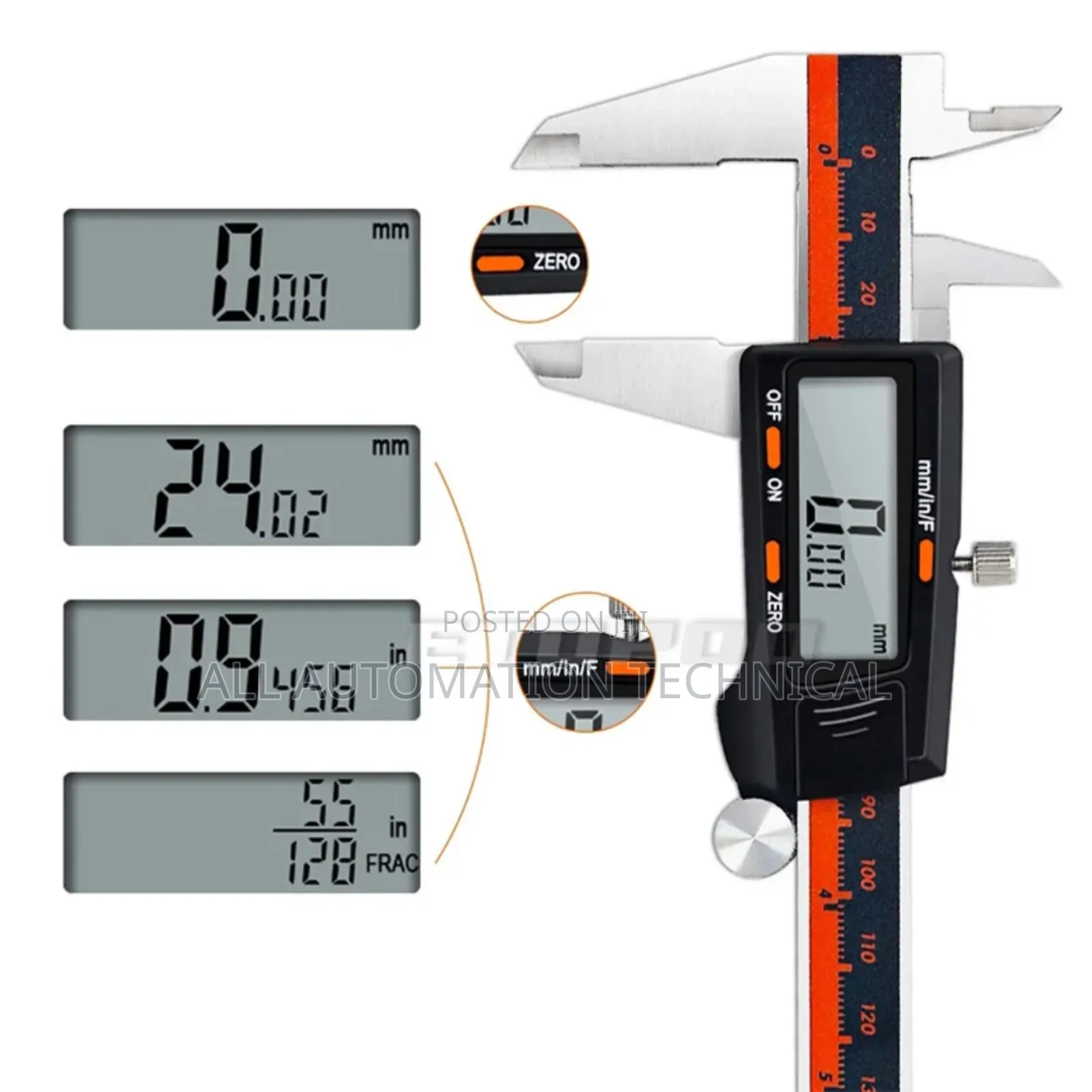 Digital Vernier Caliper 150mm (6") With Battèy