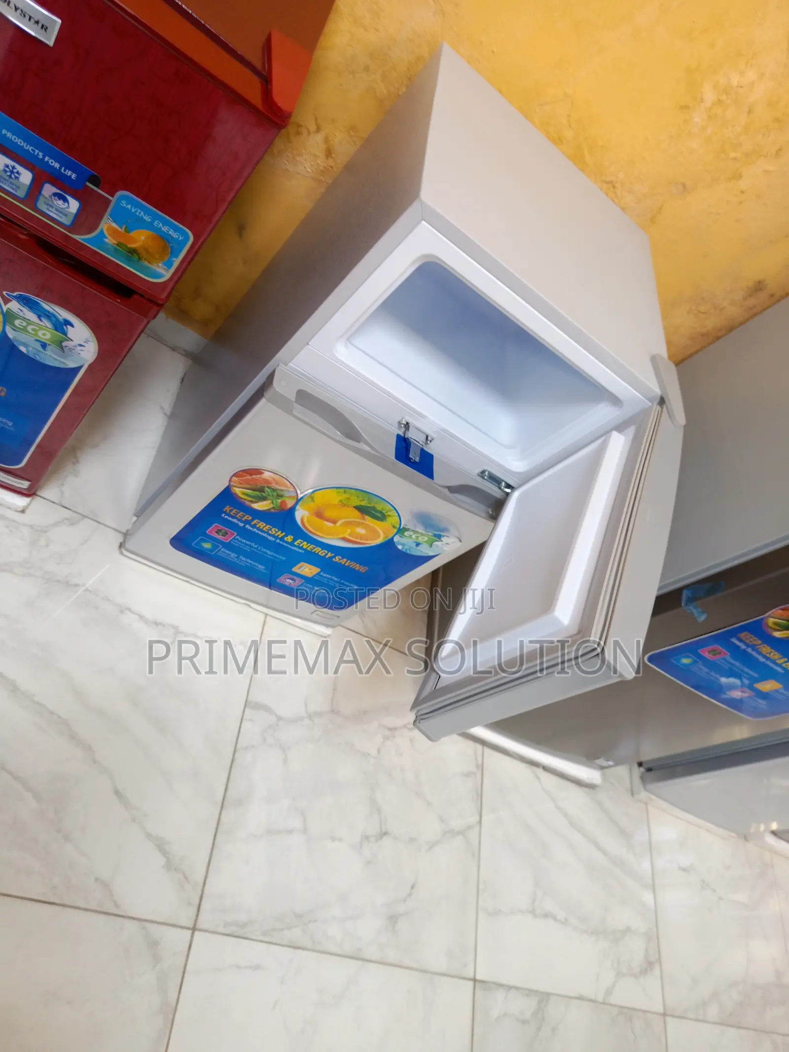 90l Silver Compact Tabletop Fridge – With Freezer Adjustable Shelves