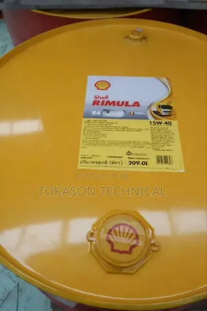 209-Liter Drum of Shell Rimula R4 X 15w-40 Heavyduty Diesel Engine Oil