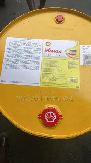 Shell Rimula R4 X Heavy-Duty Diesel Engine Oil Drum.