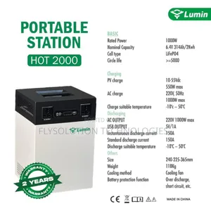Lumin Hot2000 1000w/2000wh Portable Power Station Solar Generator