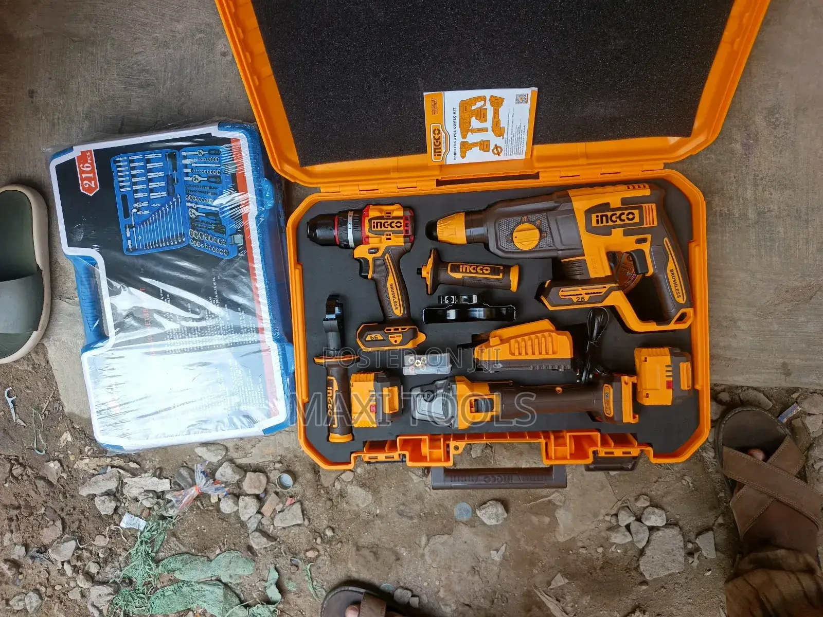 Ingco Brushless 3-in-1 Cordless Tools Box