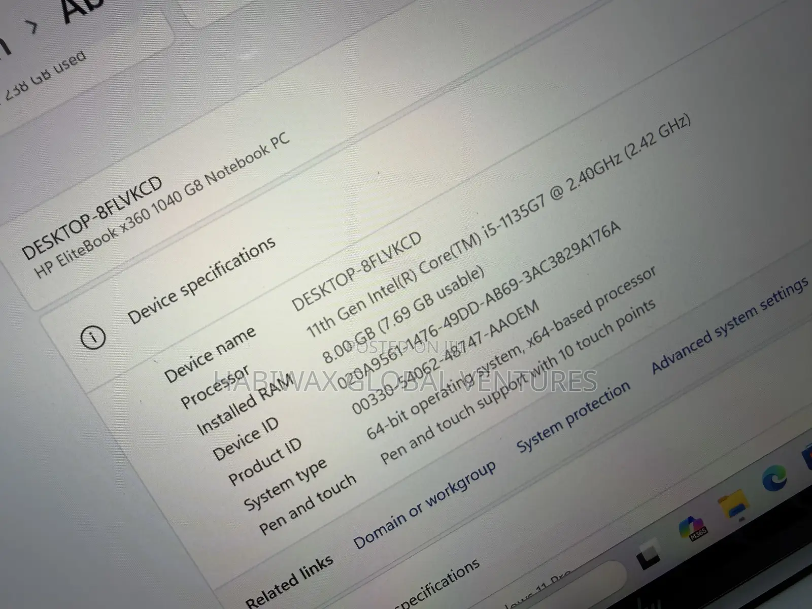 Laptop HP EliteBook 1040 G8 8GB Intel Core i5 SSD 256GB